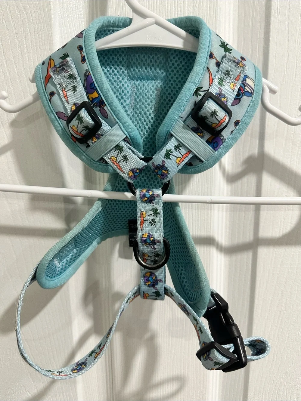 Sassy Woof Light Blue Tropical Print Dog Harness